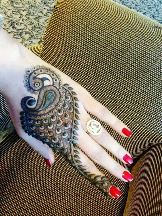 Peacock Mehandi Designs