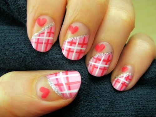 Heart - Nail Art. You thought something like this?