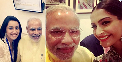 Narendra Modi's Cute Act of Selfies